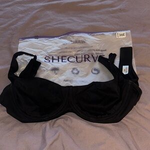 SheerCurve Black Underwire Bra - 36E